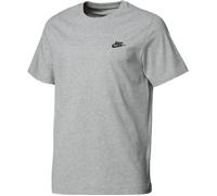 Nike Men's Shirt M NSW Club Tee, DK Grey Heather/Black, AR4997-064, S