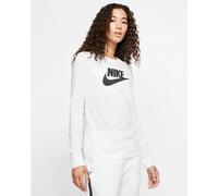 T-Shirt Nike Sportswear Essentials Manches Longues, Femme - 100 (Blanc/Noir)