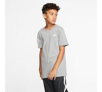 Nike Garçon K Nsw Tee Emb Futura Shirt, Dk Grey Heather/White, 8-9 Ans EU
