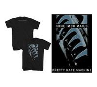 T-shirt nineinchnails pretty hate machine unisexe noir taille xxl Noir G