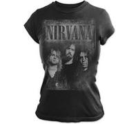 T-shirt nirvana faded faces dame noir taille xxl Noir G