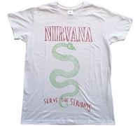 T-shirt nirvana serve the servants unisexe blanc taille xxl Blanc G