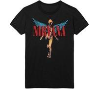 T-shirt nirvana white smiley unisexe noir taille m Noir G