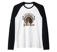 T-Shirt No One is Illegal on Stolen Land Chief Manche Raglan