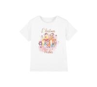 T-shirt Noel coton winnie l'ourson christmas wishes blanc 7/8A