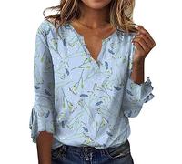 T-Shirt Noel Pompier Femme Robe à Manches 3/4 pour Invitée De Mariage Chemise Ukrainienne Tee Shirt Motard Chemise Western Country Couleur Chemisier