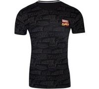 T-shirt noir à col rond Marvel Comics Titles pour homme : Petit Noir G