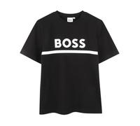 T-SHIRT NOIR À MANCHES COURTES BOSS ENFANT 4A
