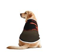 T-shirt noir avec reflet de la lumière du feu pour chiens de grande et moyenne taille, chemises confortables pour chiens, parfaites pour un usage quotidien