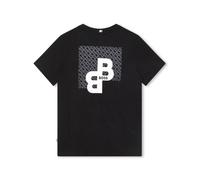 T-SHIRT NOIR BOSS ENFANT MANCHES COURTES AVEC IMRPIMÉ 6A