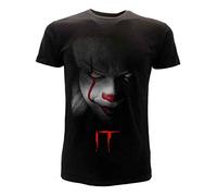 T-Shirt Noir Clown IT Visage du Clown Stephen King Film Officiel Original 2017