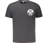 T-shirt noir de haute qualité pour hommes, avec impression et col rond, taille : S Couleur : Nero