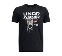 T-Shirt Noir enfant à manches courtes Under Armour Hoops Net - Confort & Style Sportif S