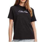T-shirt Noir Femme Calvin Klein Jeans Ss 20s Classic Logo L