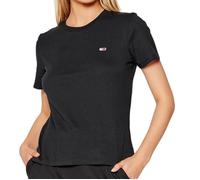 Tommy Jeans TJW REGULAR JERSEY C NECK Hauts en tricot à manches courtes Femme, Noir (Black), S