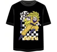 T-shirt noir Goku Super Saiyan 3 coupe classique avec col rond et manches courtes - T-shirt noir Goku Super Saiyan 3 doux au toucher et respirant, avec un design unique et exclusif, idéal pour un usag