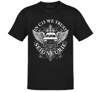 T-Shirt noir homme C15 du Seigneur 100% coton coupe régulière idée cadeau collector - Taille : M XL