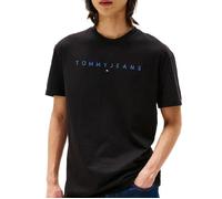 T-Shirt Noir Homme Tommy Hilfiger Reg Linear L