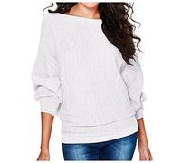 T-shirt noir pour femme - Chemisier décontracté tendance - Top à paillettes - Costume pour femme, Blanc., 3XL