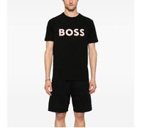 T-SHIRT NOIR REGULAR BOSS EN COTON STRETCH AVEC LOGO DE LA SAISON TEEBERO 1 XXL