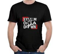 T-shirt noir unisexe System Come and of a Good Down pour homme, Noir , M