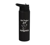 t-shirt not perfect just forgiven for easter day Stainless Steel Insulated Water Bottle