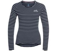 T-shirt ODLO Active Warm Originals Eco Stripe (Dark sapphire - Odlo silver grey) Femme XS