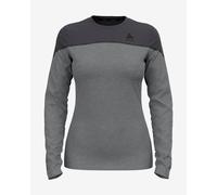 T-shirt Odlo BL TOP à col rond manches longues gris intense femme - S