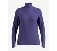 T-shirt Odlo Essentials Ceramiwarm demi-zip manches longues violet femme - L
