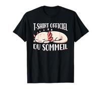 T-Shirt Officiel du Sommeil Axolotl Animal Nuit Paresse T-Shirt