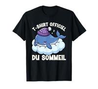 T-Shirt Officiel du Sommeil Baleine Nuit Endormie T-Shirt