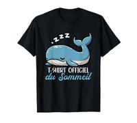 T-Shirt Officiel du Sommeil Baleine Nuit Sarcasme T-Shirt