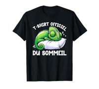 T-Shirt Officiel du Sommeil Caméléon Pyjama Nuit Humor T-Shirt