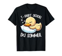 T-Shirt Officiel du Sommeil Canard Nuit Drôle Pyjama Paresse T-Shirt