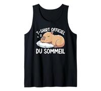 T-Shirt Officiel du Sommeil Capybara Pyjama Nuit Dormeur Débardeur