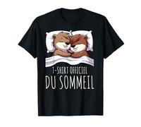 T-Shirt Officiel du Sommeil Castor Sieste au Lit T-Shirt