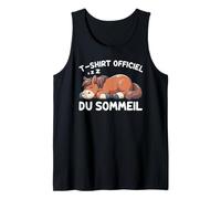 T-Shirt Officiel du Sommeil Cheval Pyjama Nuit Tardif Débardeur