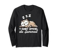 T-Shirt Officiel du Sommeil Hibou Nuit Relaxante Endormie Manche Longue