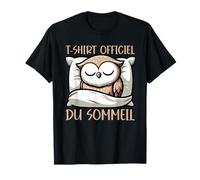 T-Shirt Officiel du Sommeil Hibou Nuit Relaxante Endormie T-Shirt