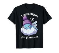 T-Shirt Officiel du Sommeil Libellule Style Nuit Pyjama T-Shirt