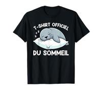 T-Shirt Officiel du Sommeil Lion De Mer Nuit Amusante T-Shirt