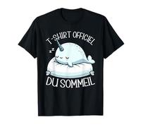 T-Shirt Officiel du Sommeil Narval Nuit Tranquille Rêveuse T-Shirt