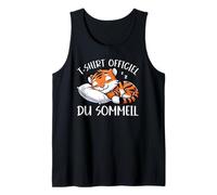 T-Shirt Officiel du Sommeil Tigre Nuit Humour Officiel Débardeur