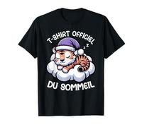 T-Shirt Officiel du Sommeil Tigre Nuit Pyjama Confort T-Shirt