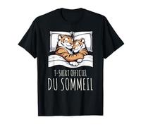 T-Shirt Officiel du Sommeil Tigre Sieste au Lit T-Shirt