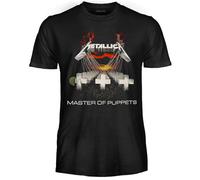 T-shirt Officiel Metallica Master Of Puppets, Rock, Unisexe Adulte Garçon, Noir, XS