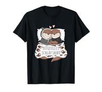 T-Shirt Officiel Motif Couple de loutres T-Shirt