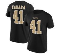 T-shirt officiel NFL New Orleans Saints Alvin Kamara #41 - Noir, Noir , M