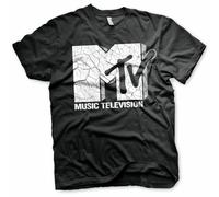 T-Shirt Officiellement Licencié MTV Logo Fissuré Pour Hommes Tailles S-XXL