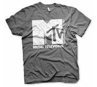 T-Shirt Officiellement Licencié MTV Logo Fissuré Pour Hommes Tailles S-XXL